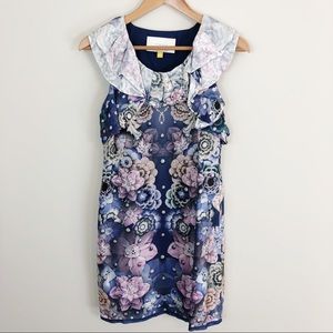 Anthro Leifsdottir Silk Pearl Reflection Ruffle